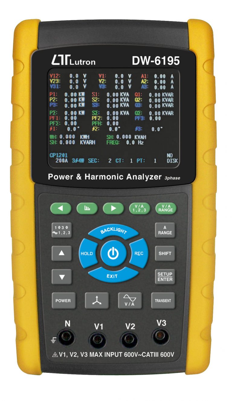 3 Phase Power Analyzer with harmonic measurement Model: DW-6195 color ...